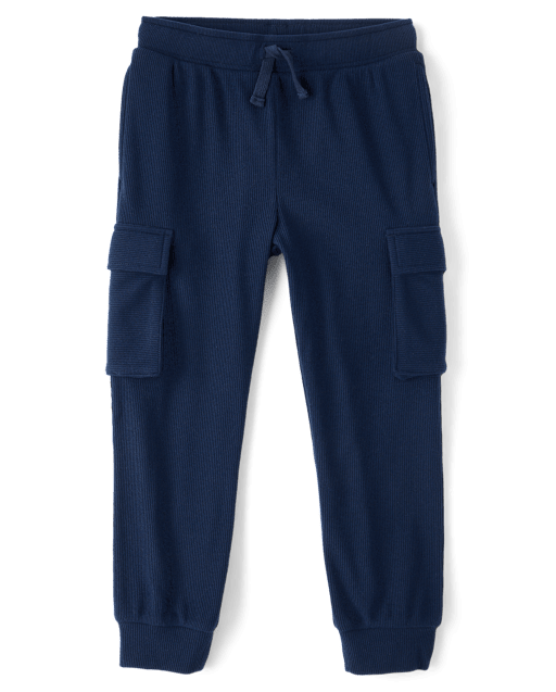 Pantalon de jogging cargo côtelé en daim pour enfant