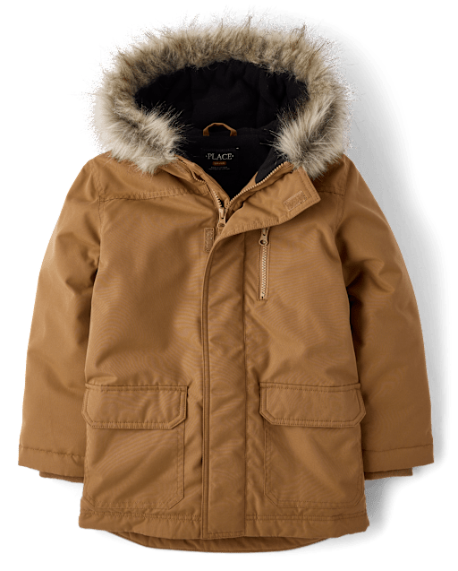 Kids Microfleece Lined Utility Parka Jacket