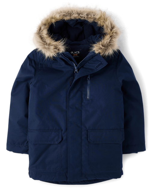Parka utilitaire doublée en micropolaire pour enfant