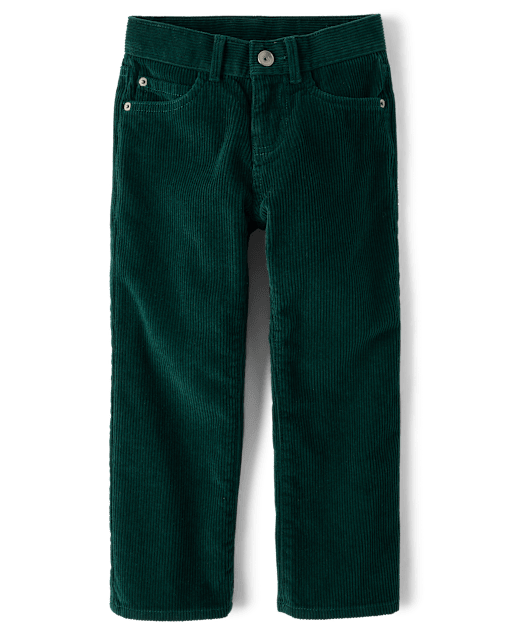 Pantalon ample en velours côtelé teint en pièce pour garçon, style années 90