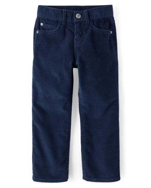 Pantalon ample en velours côtelé teint en pièce pour garçon, style années 90