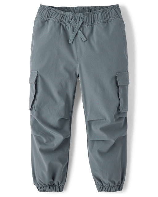 Boys Quick Dry Lined Parachute Cargo Jogger Pants