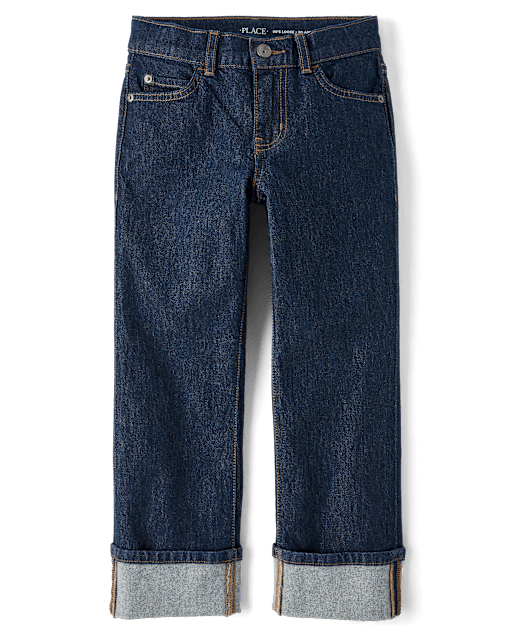 Boys Roll Cuff 90s Loose Jeans