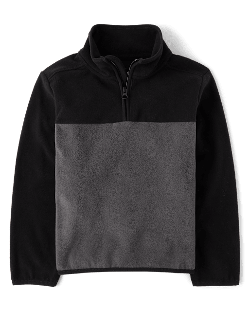 Boys Colorblock Microfleece Half Zip Pullover
