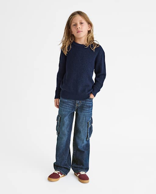 Kids Baggy Cargo Jeans