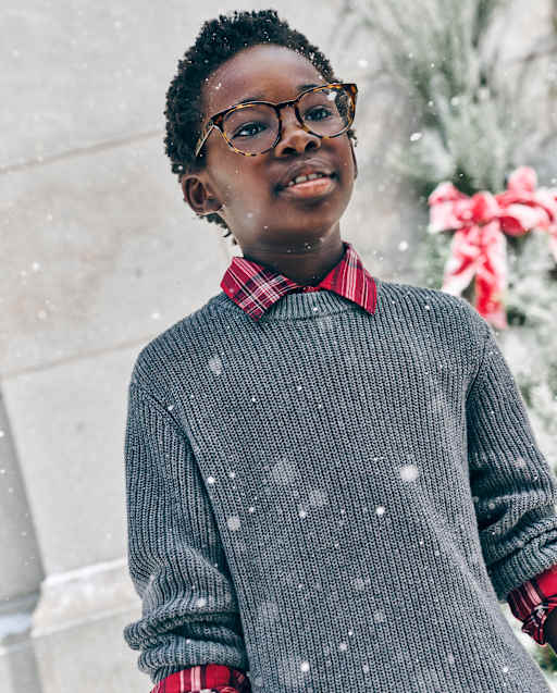 Boys Shaker Stitch Sweater