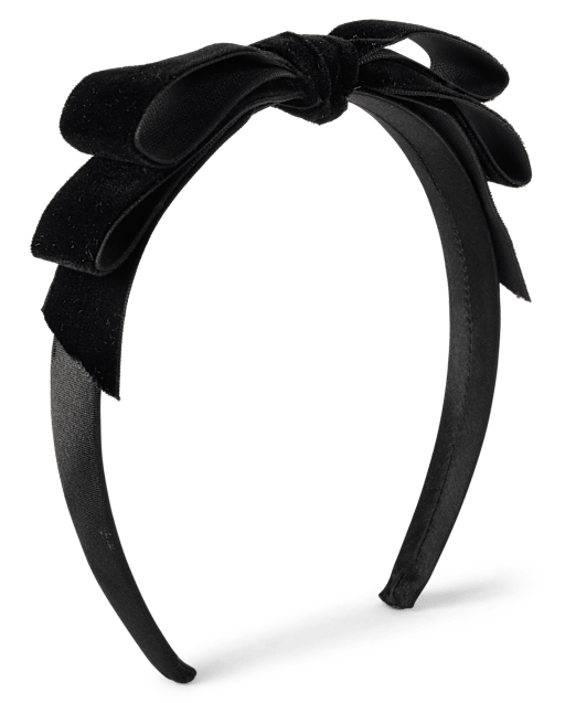 Girls Bow Velour Headband