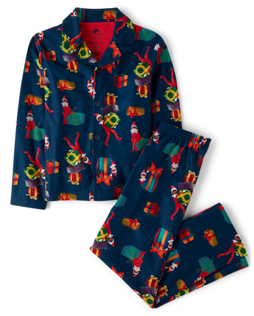 Kids Matching Family The Elf On The Shelf™ Button Front Pajamas