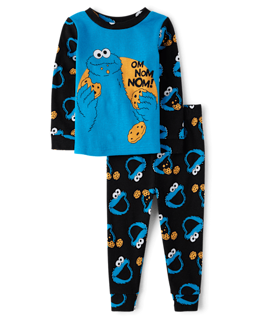 Baby And Toddler Boys Cookie Monsterâ¢ Snug Fit Cotton Pajamas