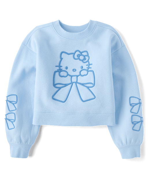 Girls Hello Kitty® Embroidered Premium Fleece Sweatshirt