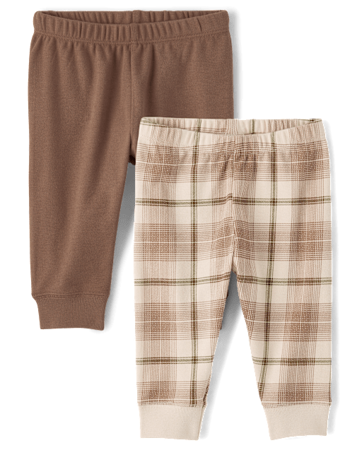 Baby Boys Plaid Pants 2-Pack