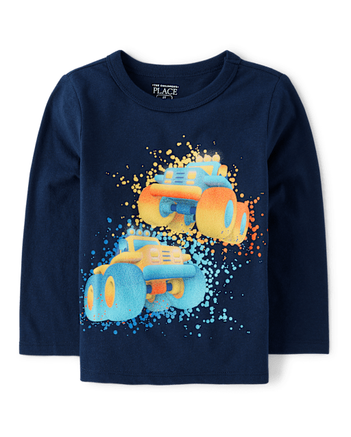Baby And Toddler Boys Monster Trucks Graphic Tee
