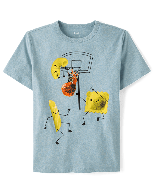 Boys Pasta Basketball Graphic Tee