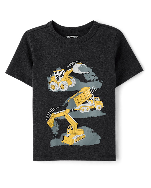 Baby And Toddler Boys Construction Vehicles Graphic Tee