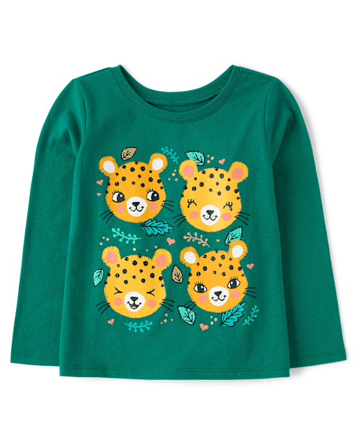Baby And Toddler Girls Cheetahs Graphic Tee