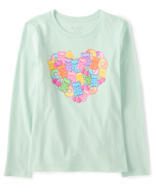 Girls Gummy Heart Graphic Tee