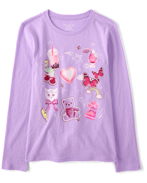 Girls Doodles Graphic Tee