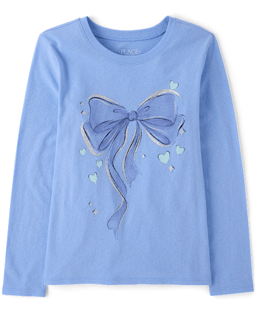 Girls Bow Graphic Tee