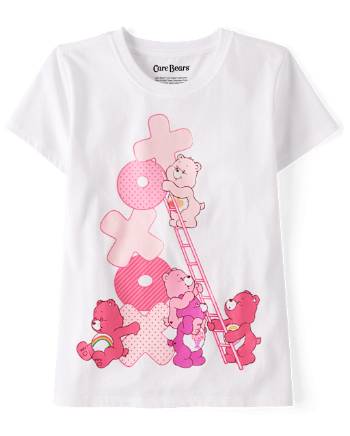 Girls Care Bears™ Ladder Valentine's Day Graphic Tee
