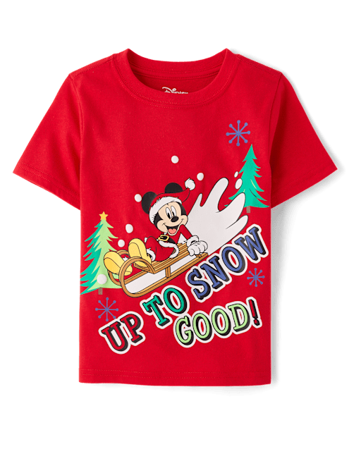 Baby And Toddler Boys Mickey Mouse™ Snow Good Christmas Graphic Tee