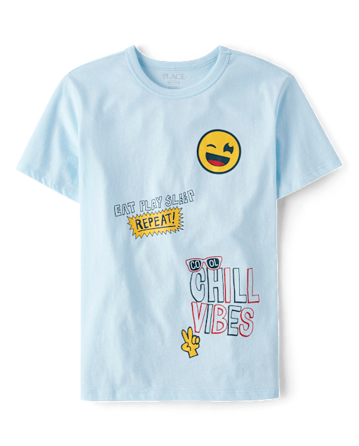 Boys Chill Vibes Doodle Graphic Tee