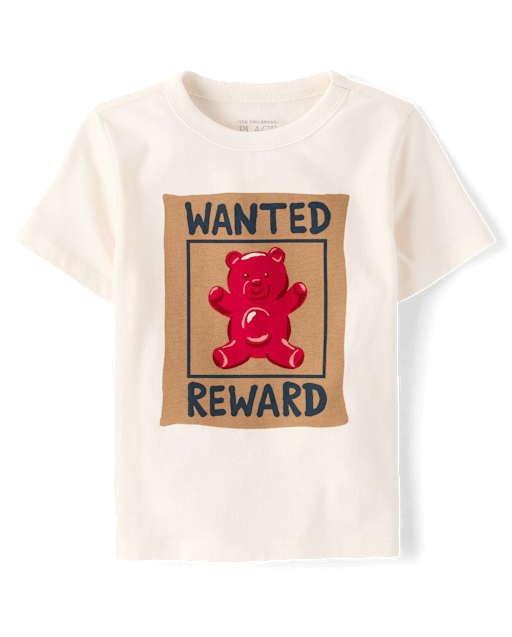 Baby And Toddler Boys Wanted Bear Graphic Tee