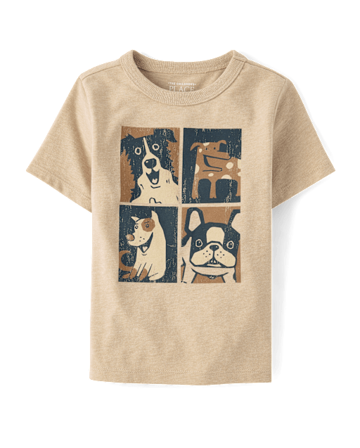 Baby And Toddler Boys Dog Faces Graphic Tee