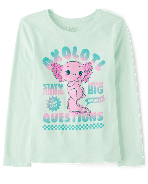 Girls Axolotl Questions Graphic Tee