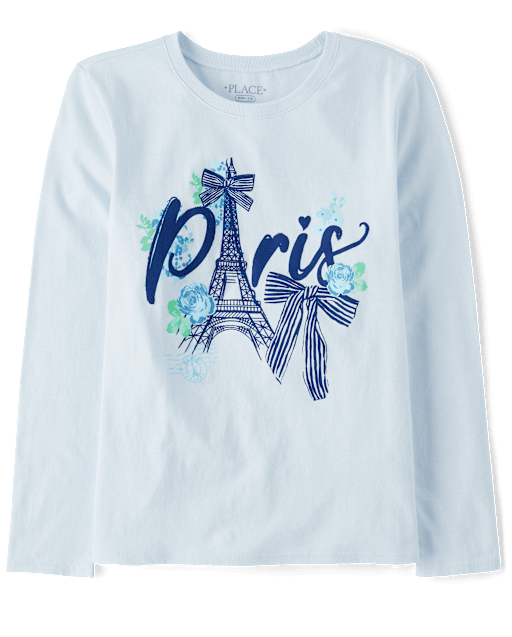 Girls Paris Blues Graphic Tee