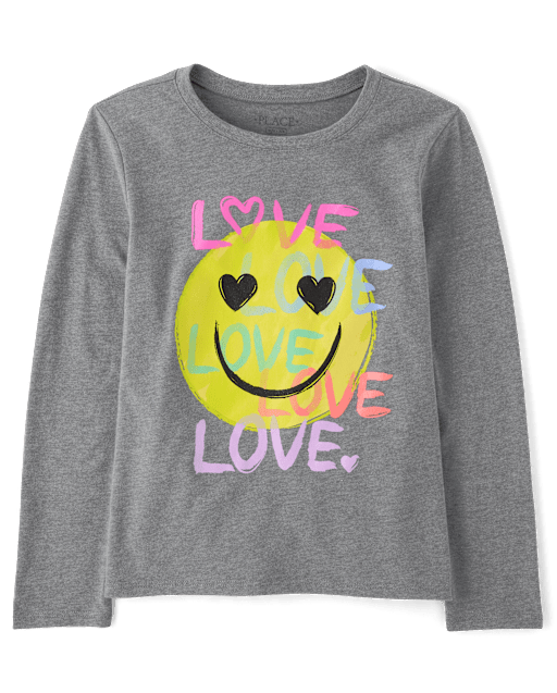 Girls Emoji Love Graphic Tee
