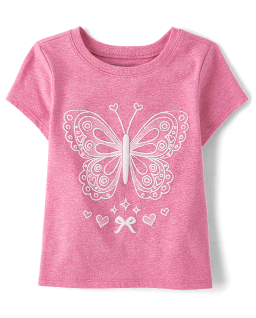 Baby And Toddler Girls Butterfly Graphic Tee