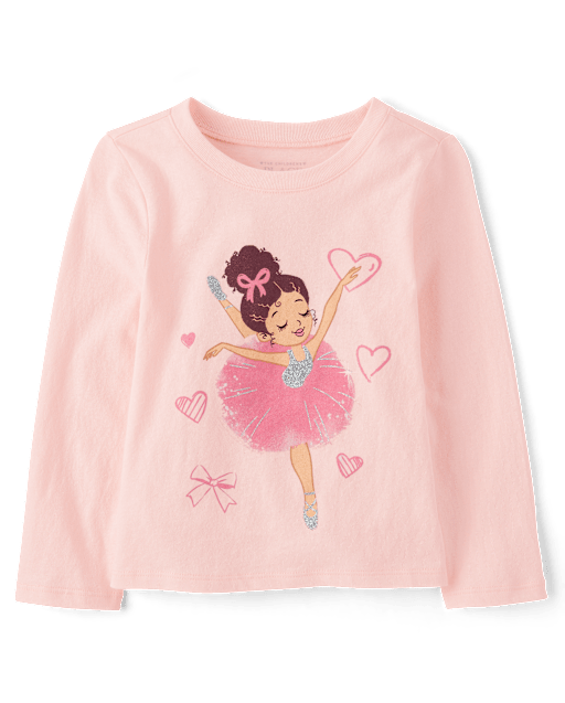 Baby And Toddler Girls Ballerina Graphic Tee