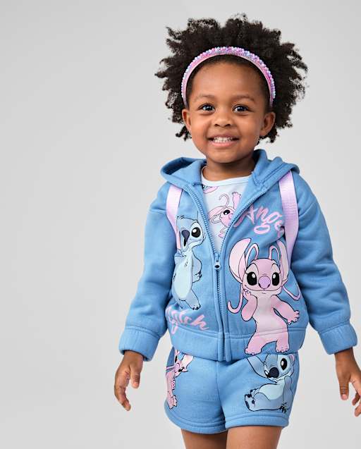Girls Stitchâ¢ And Angel 3-Piece Outfit Set
