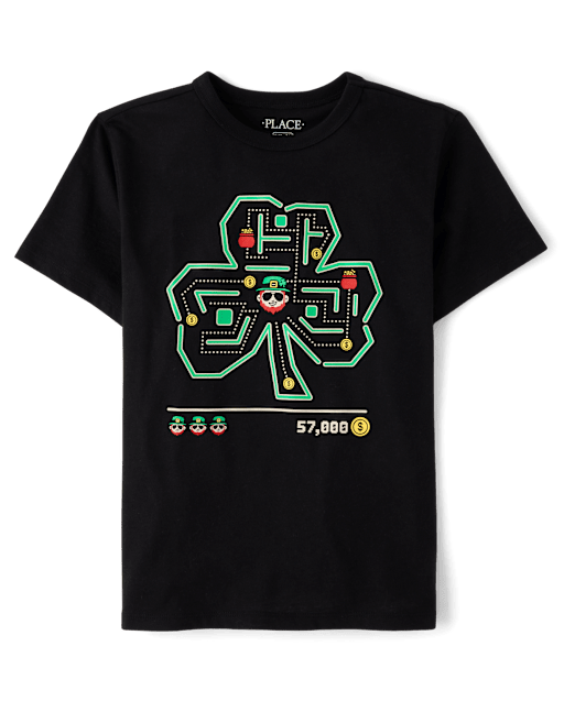 Boys St. Patrick's Day Video Game Graphic Tee