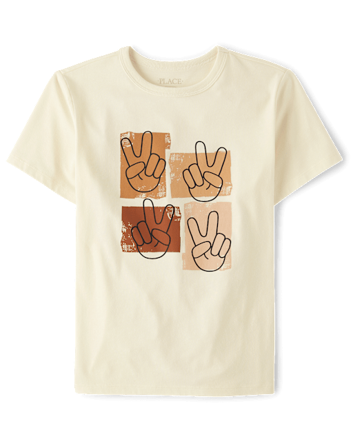 Boys Peace Sign Graphic Tee