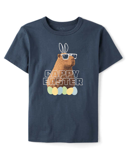 Boys Easter Capybara Graphic Tee