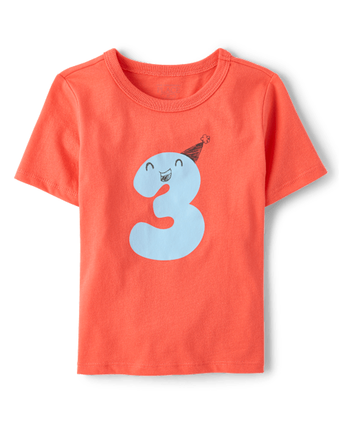 Baby And Toddler Boys 3 Birthday Graphic Tee