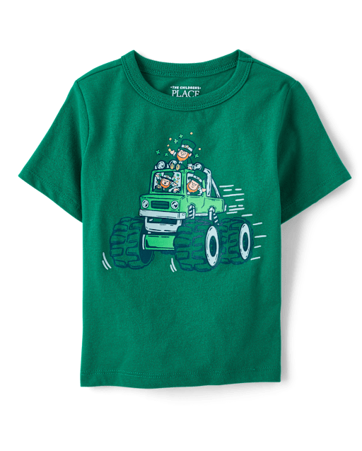 Baby And Toddler Boys St. Patrick's Day Truck Graphic Tee