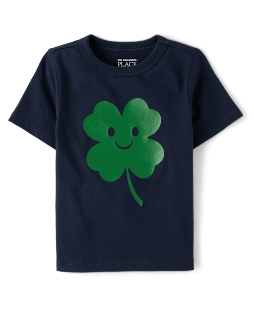 Baby And Toddler Boys St. Patrick's Day Happy Clover Graphic Tee