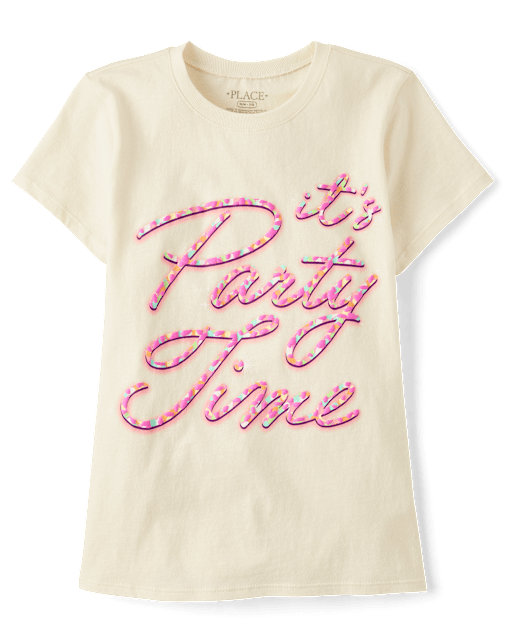 Girls Party Time Graphic Tee