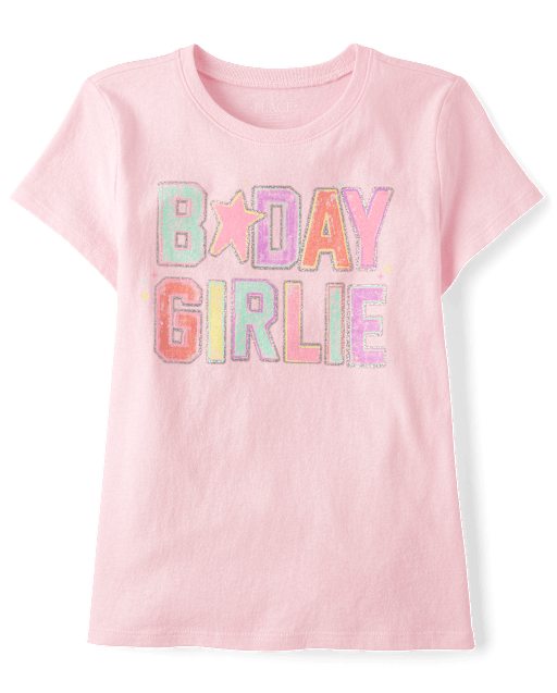 Girls B-Day Girlie Graphic Tee