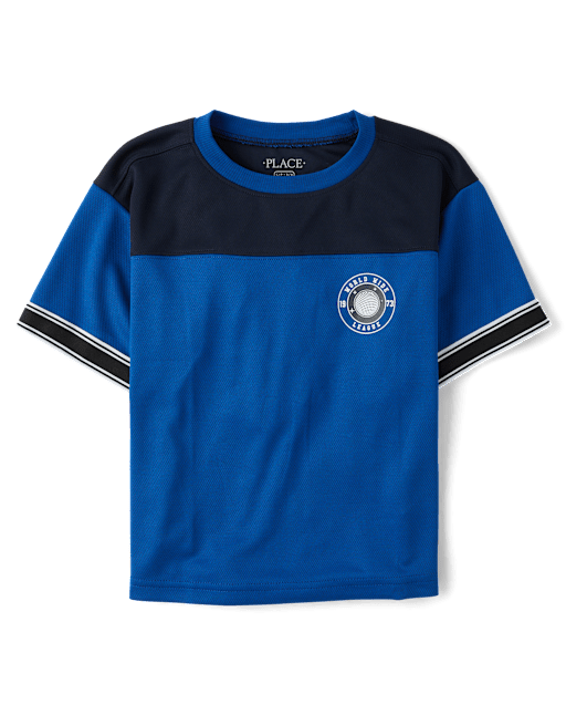Boys Quick Dry Colorblock Mesh Football Jersey