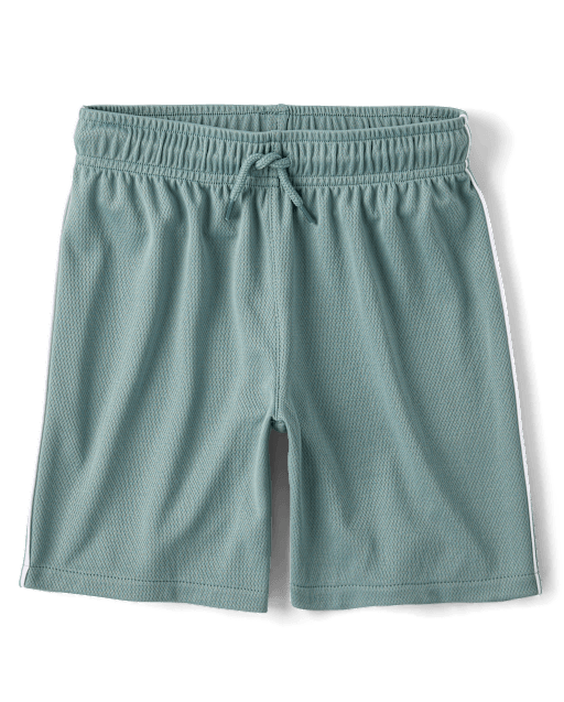 Kids Quick Dry Side Stripe Mesh Active Shorts
