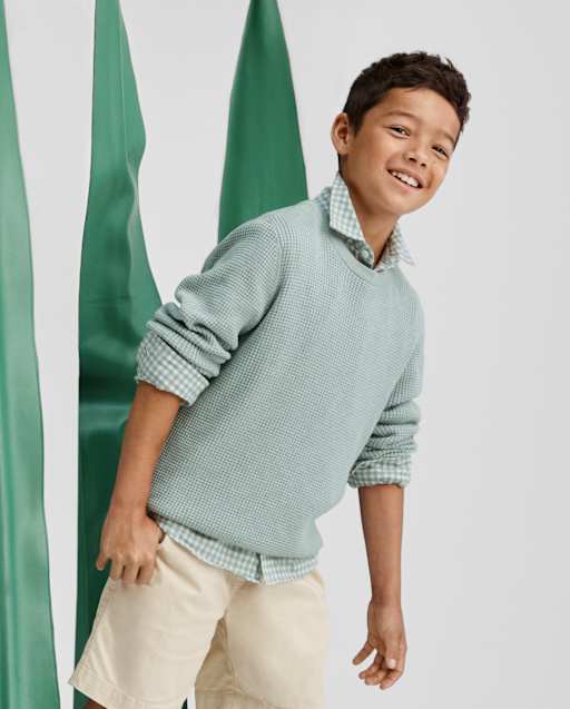 Pull en maille gaufrée pour garçon