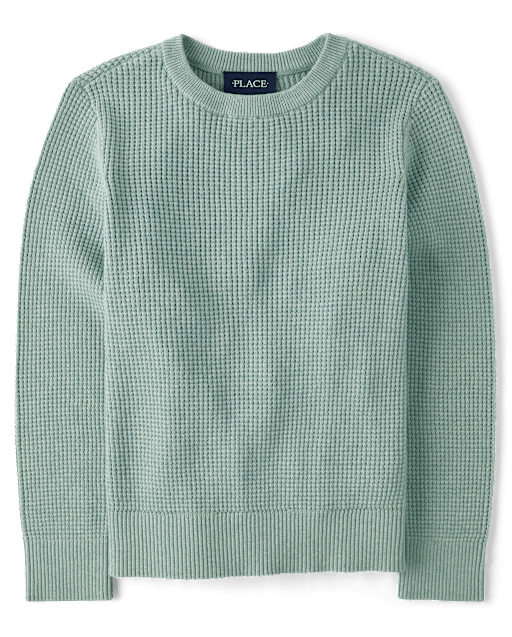 Boys Waffle Knit Sweater