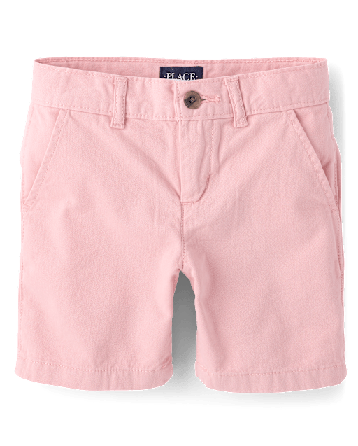 The Children's Place Girls Uniform Regular Twill Woven Chino Shorts Blue 18p
