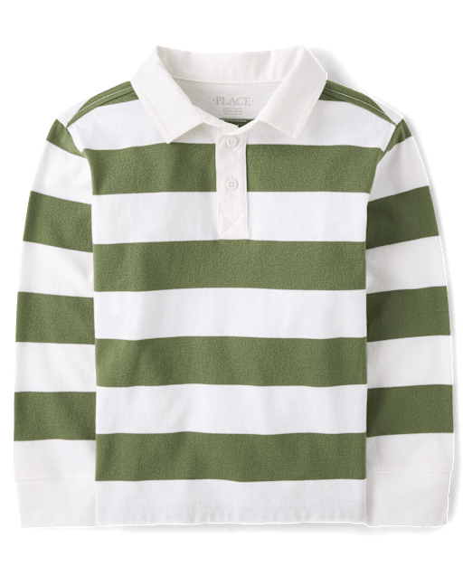 Kids Striped Rugby Polo