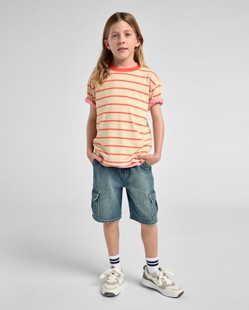 Boys Pull On Cargo Jean Shorts