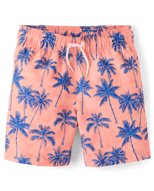 Boys Print Swim Trunks