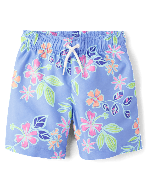 Boys Print Swim Trunks